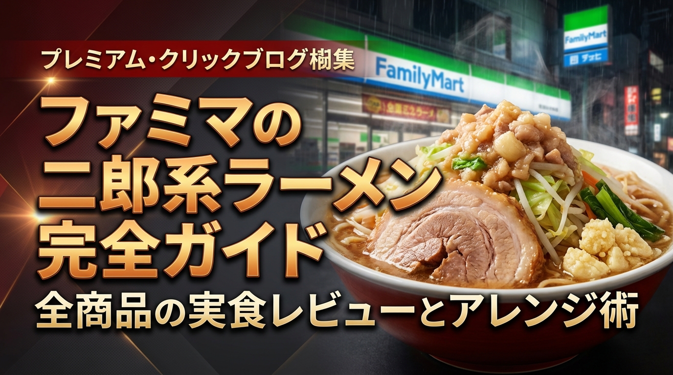 ファミマの二郎系ラーメン完全ガイド|全商品の実食レビューとアレンジ術