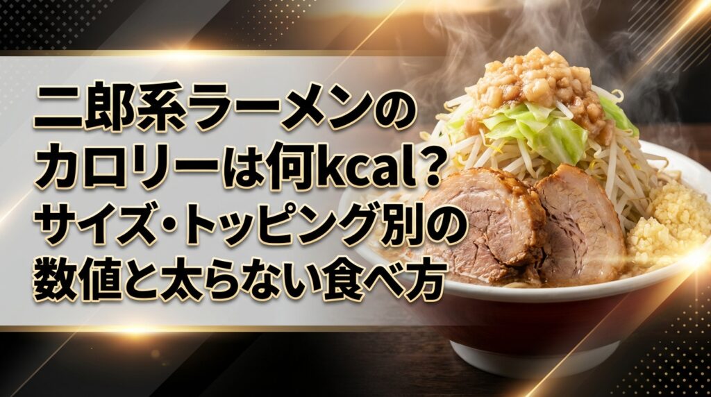 二郎系ラーメンのカロリーは何kcal？サイズ・トッピング別の数値と太らない食べ方