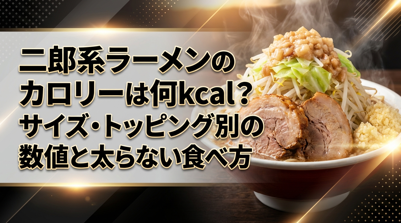 二郎系ラーメンのカロリーは何kcal？サイズ・トッピング別の数値と太らない食べ方