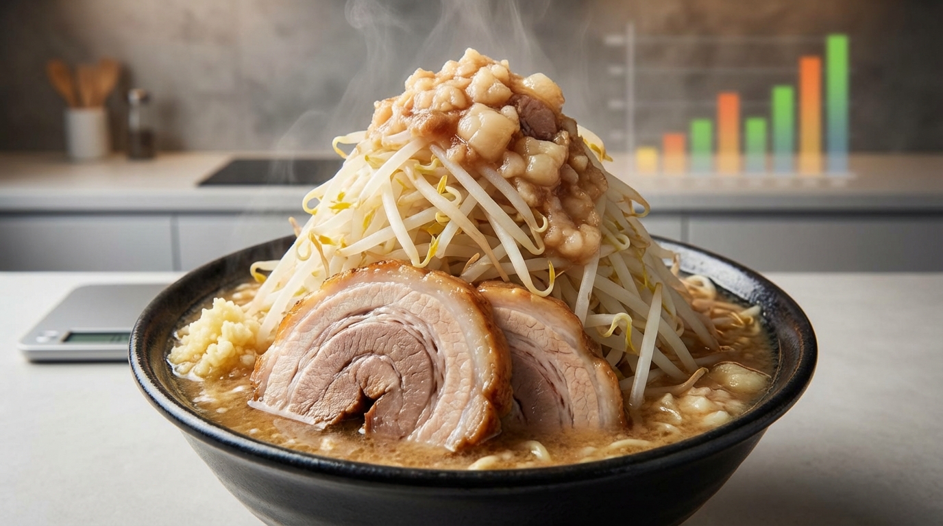 【結論】二郎系ラーメンのカロリーは約1,300〜2,300kcal