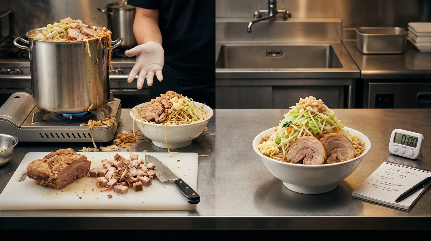 二郎系ラーメン作りでよくある5つの失敗と対策