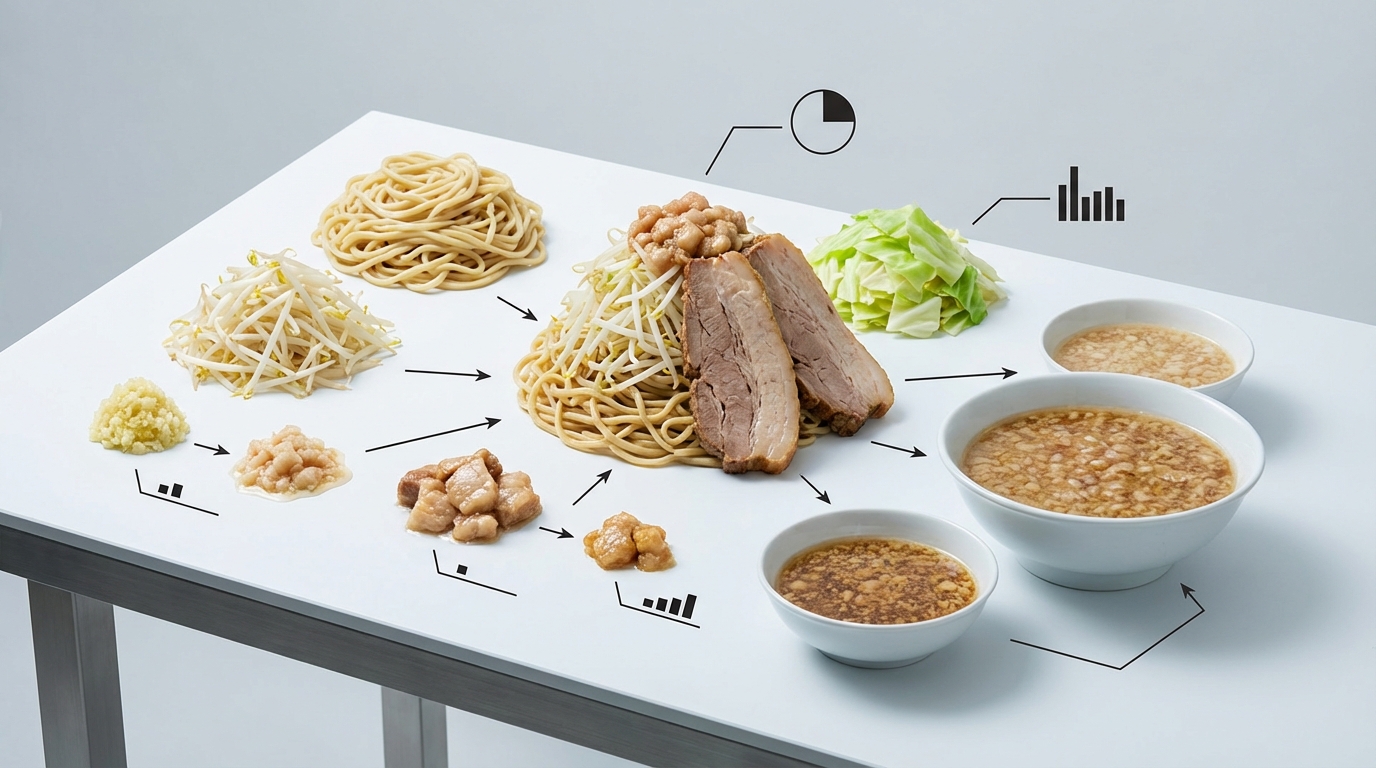なぜ高カロリー？二郎系ラーメンの内訳を徹底解剖
