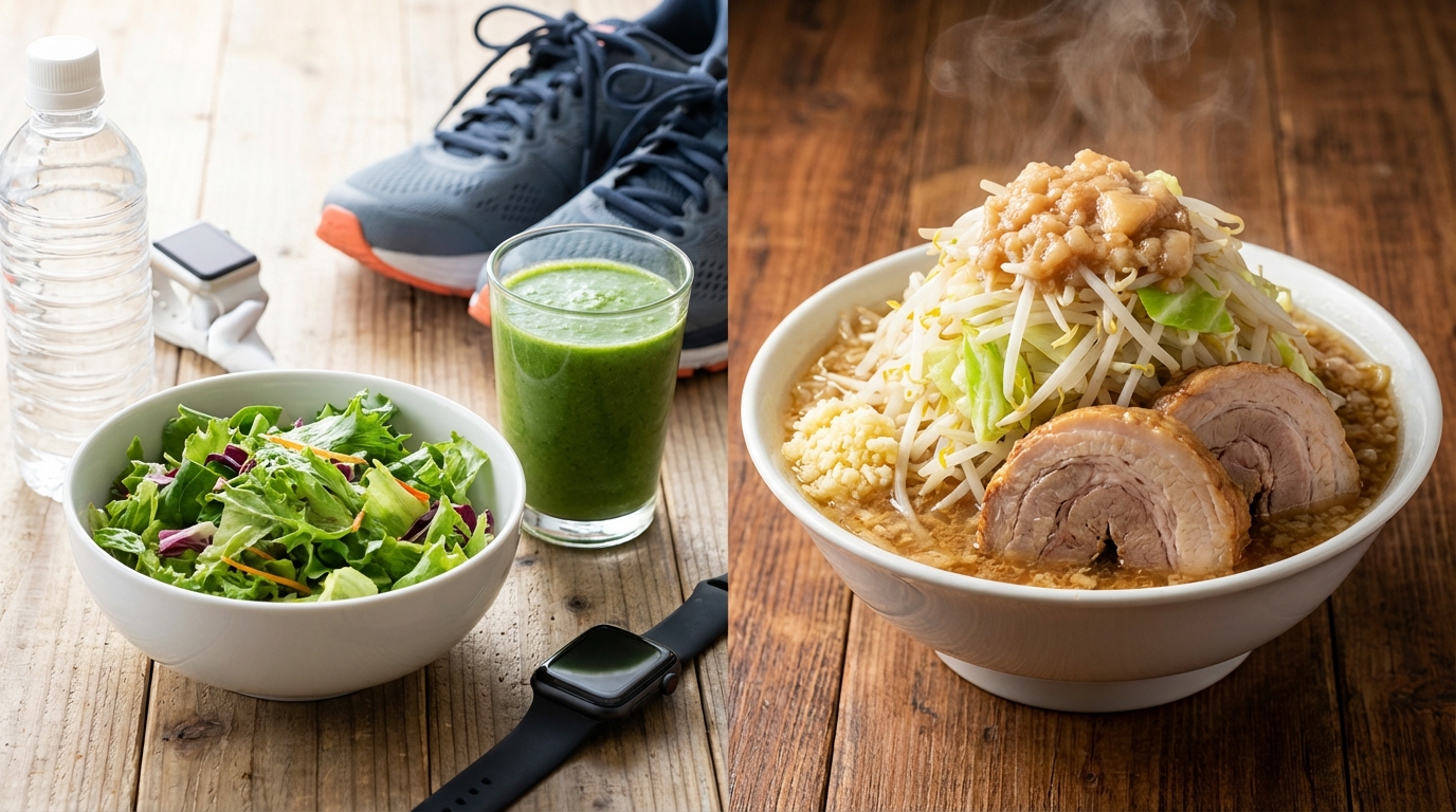 二郎系ラーメンを食べる日の前後の調整法