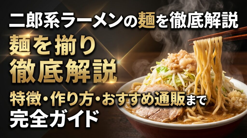 二郎系ラーメンの麺を徹底解説｜特徴・作り方・おすすめ通販まで完全ガイド