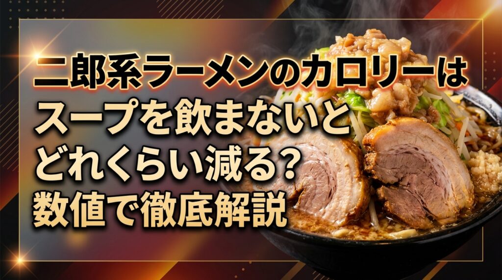 二郎系ラーメンのカロリーはスープを飲まないとどれくらい減る？数値で徹底解説