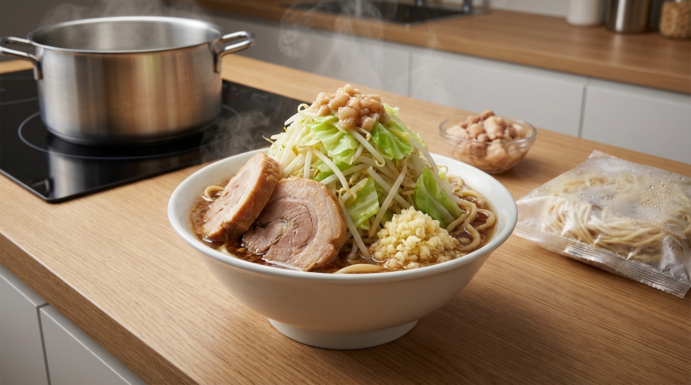 冷凍二郎系ラーメンを店レベルに仕上げる調理テクニック