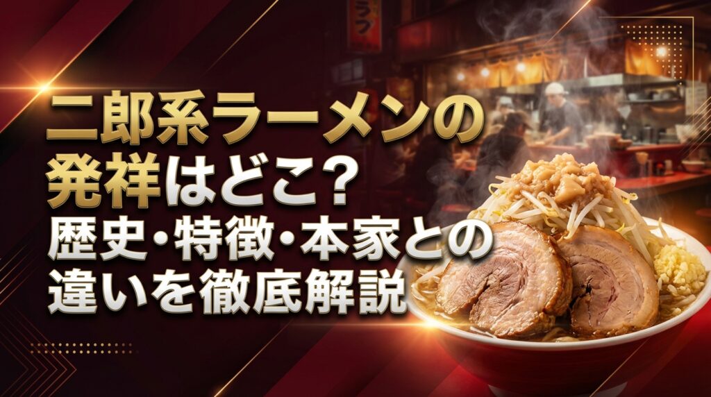 二郎系ラーメンの発祥はどこ？歴史・特徴・本家との違いを徹底解説