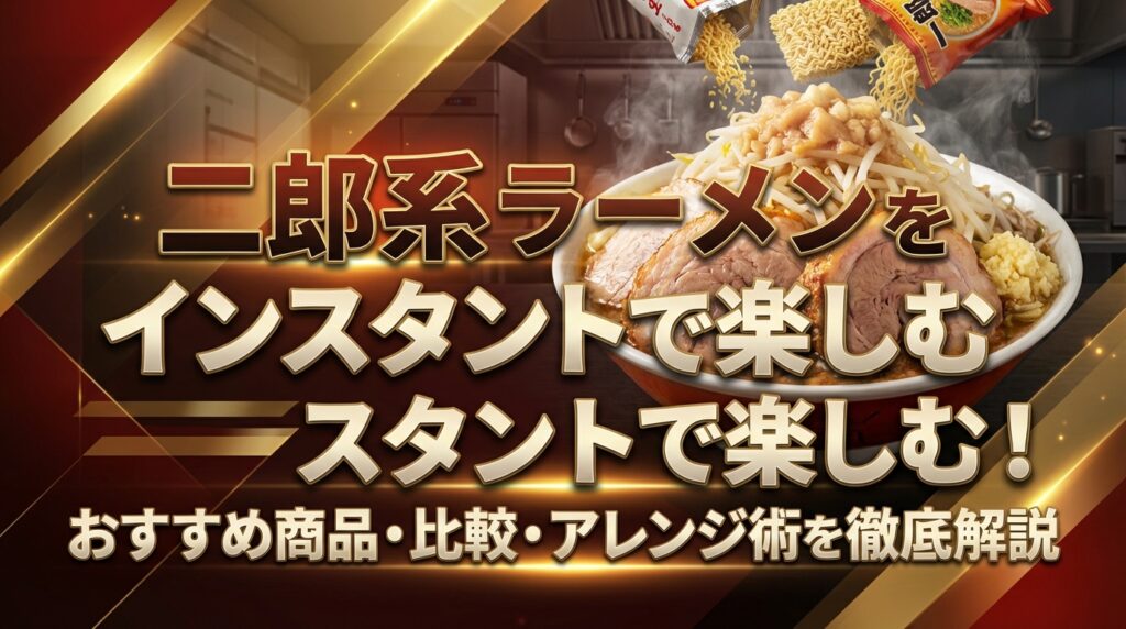 二郎系ラーメンをインスタントで楽しむ！おすすめ商品・比較・アレンジ術を徹底解説