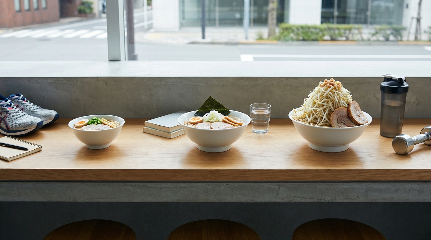 自分に合った二郎系ラーメンの量の選び方【タイプ別診断】