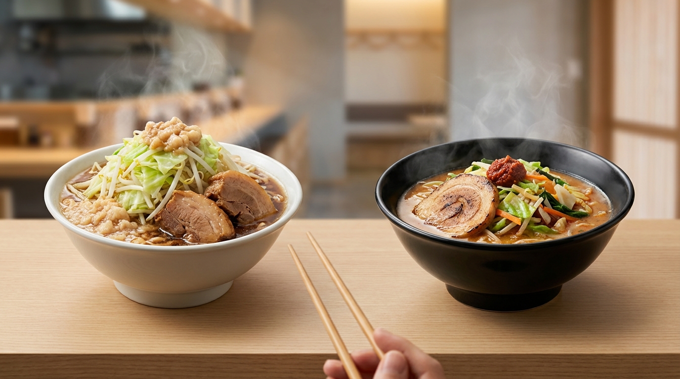 直系二郎とインスパイア系の違い|初心者はどちらから始めるべき?