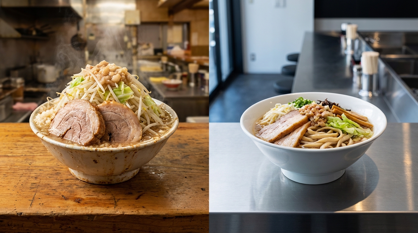 本家ラーメン二郎とインスパイア系の違い