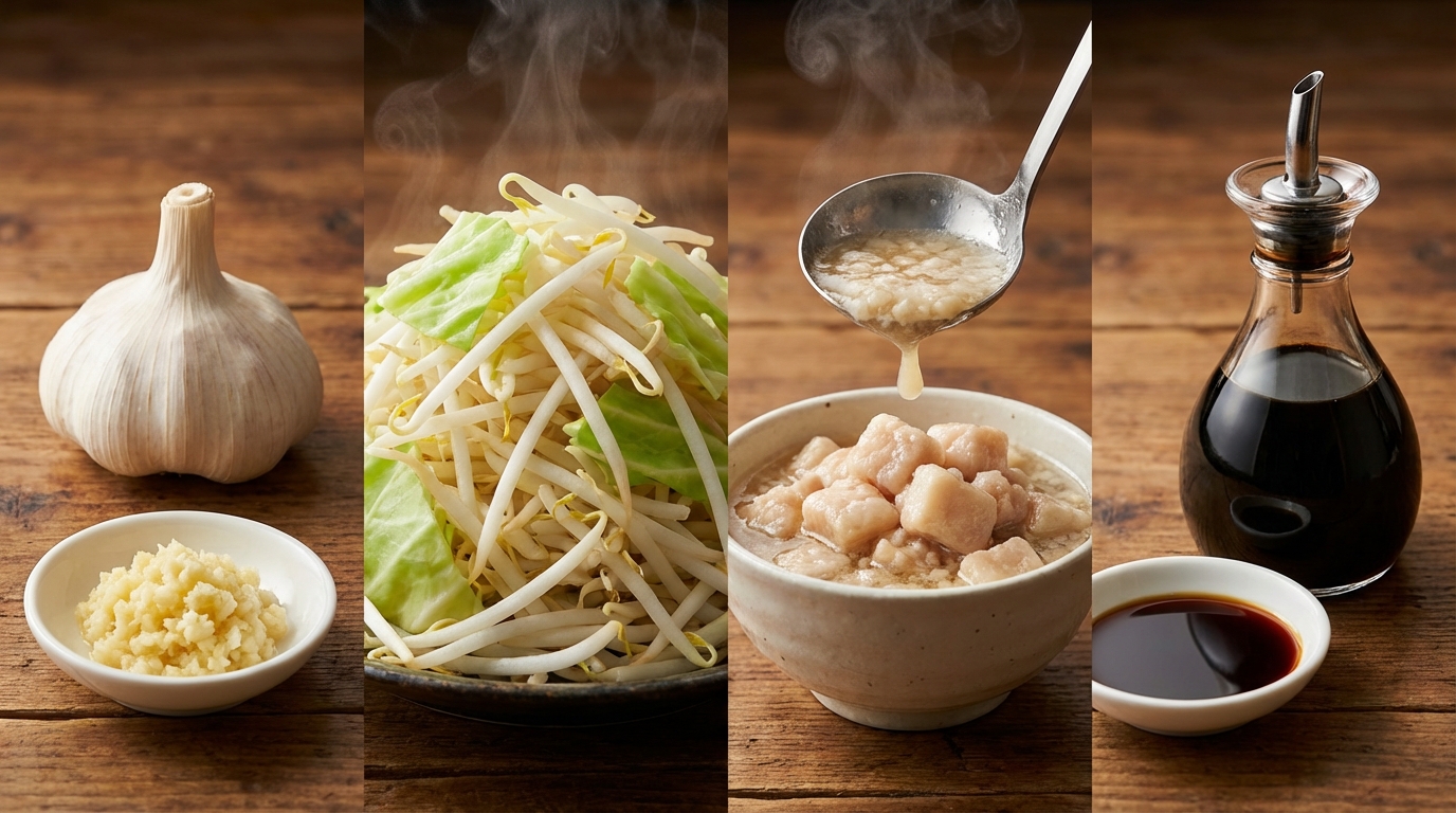 4大トッピング完全解説|ニンニク・ヤサイ・アブラ・カラメ