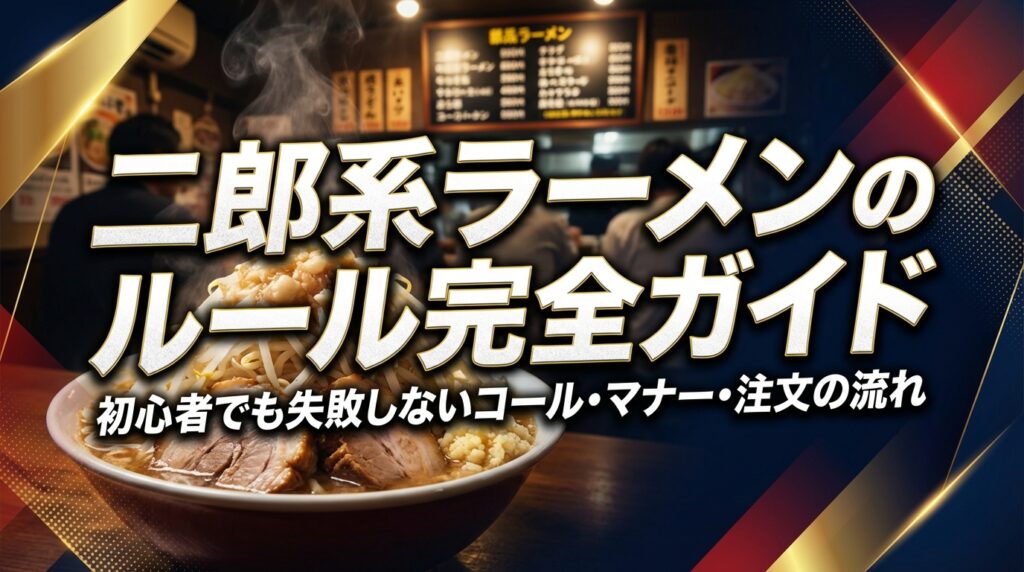 二郎系ラーメンのルール完全ガイド｜初心者でも失敗しないコール・マナー・注文の流れ