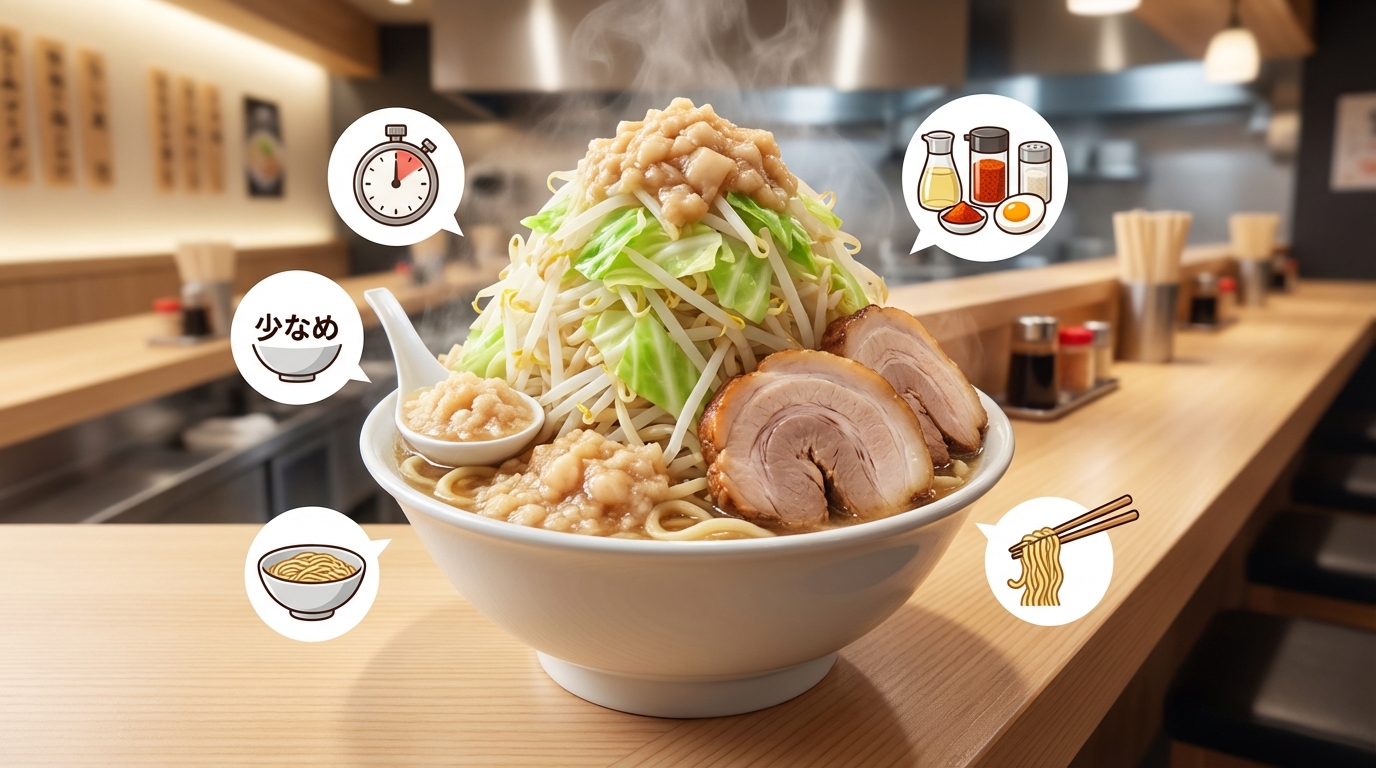 量が不安な人向け!二郎系ラーメンを食べきる4つのコツ