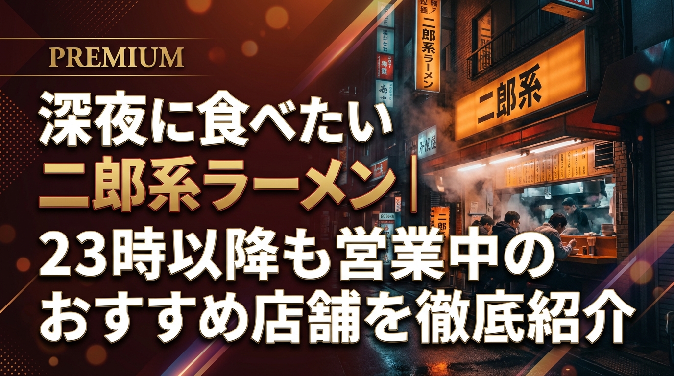 深夜に食べたい二郎系ラーメン｜23時以降も営業中のおすすめ店舗を徹底紹介