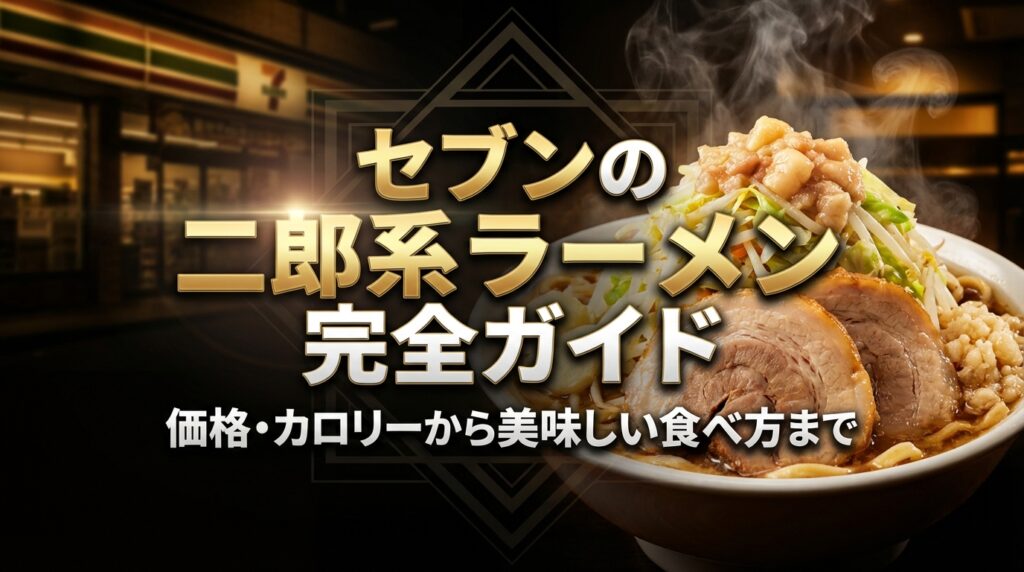 セブンの二郎系ラーメン完全ガイド｜価格・カロリーから美味しい食べ方まで