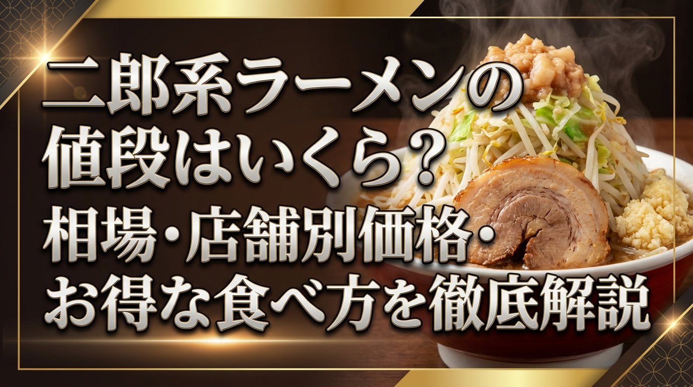 二郎系ラーメンの値段はいくら?相場・店舗別価格・お得な食べ方を徹底解説