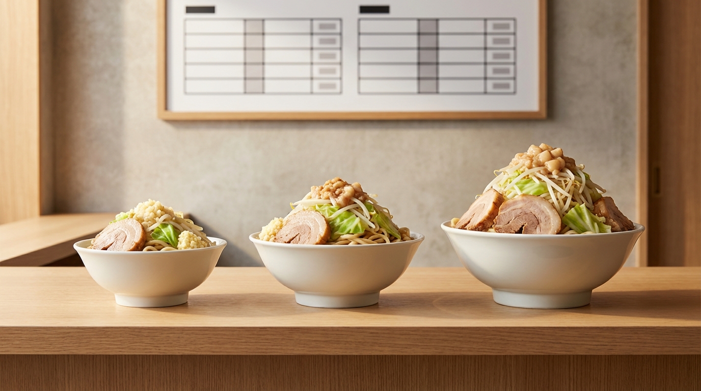 二郎系ラーメンのサイズ別・店舗別の値段一覧【価格表】