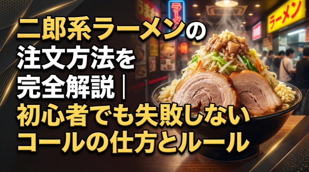 二郎系ラーメンの注文方法を完全解説｜初心者でも失敗しないコールの仕方とルール