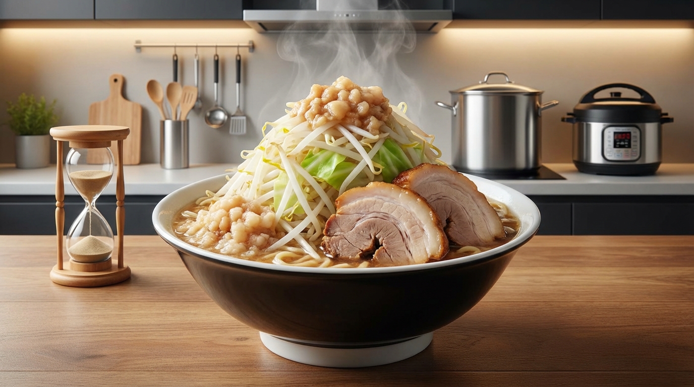 【時短版】2時間で作れる二郎系ラーメンのレシピ