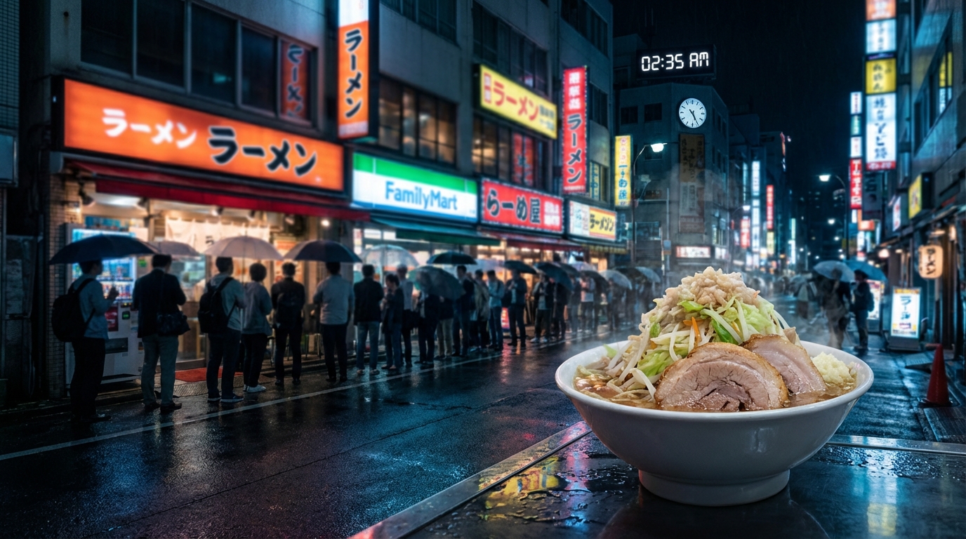 【結論】二郎系ラーメンは深夜2時以降も営業している店舗が都内に複数あり
