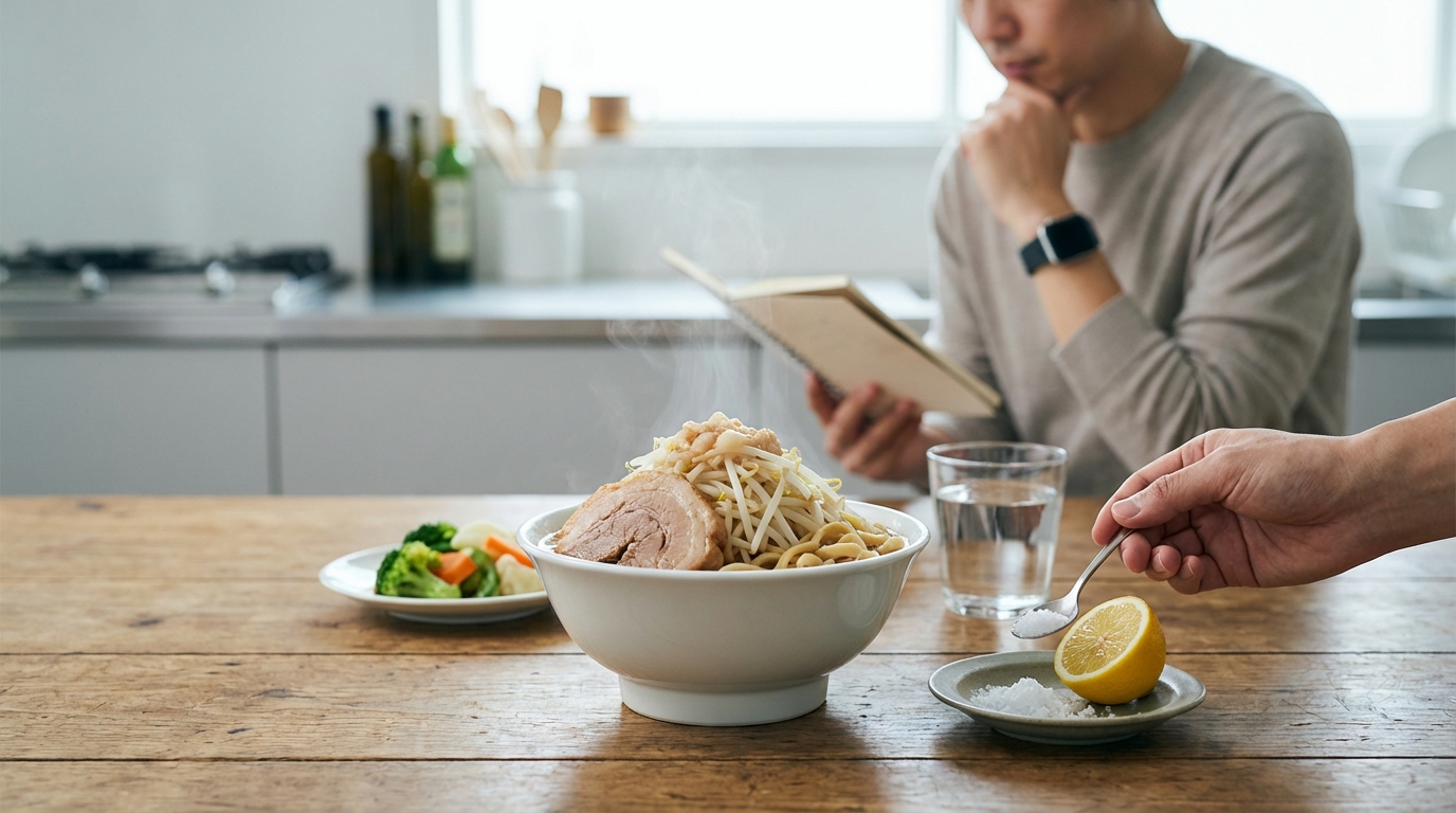 塩分が気になる人の二郎系ラーメンとの付き合い方