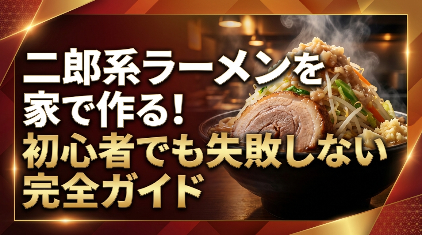 二郎系ラーメンを家で作る!初心者でも失敗しない完全ガイド