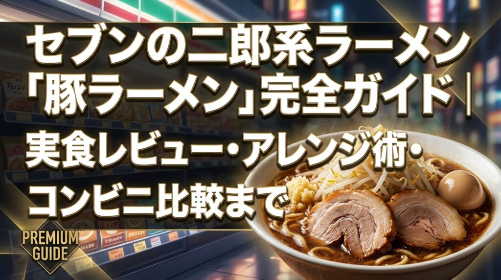 セブンの二郎系ラーメン「豚ラーメン」完全ガイド｜実食レビュー・アレンジ術・コンビニ比較まで