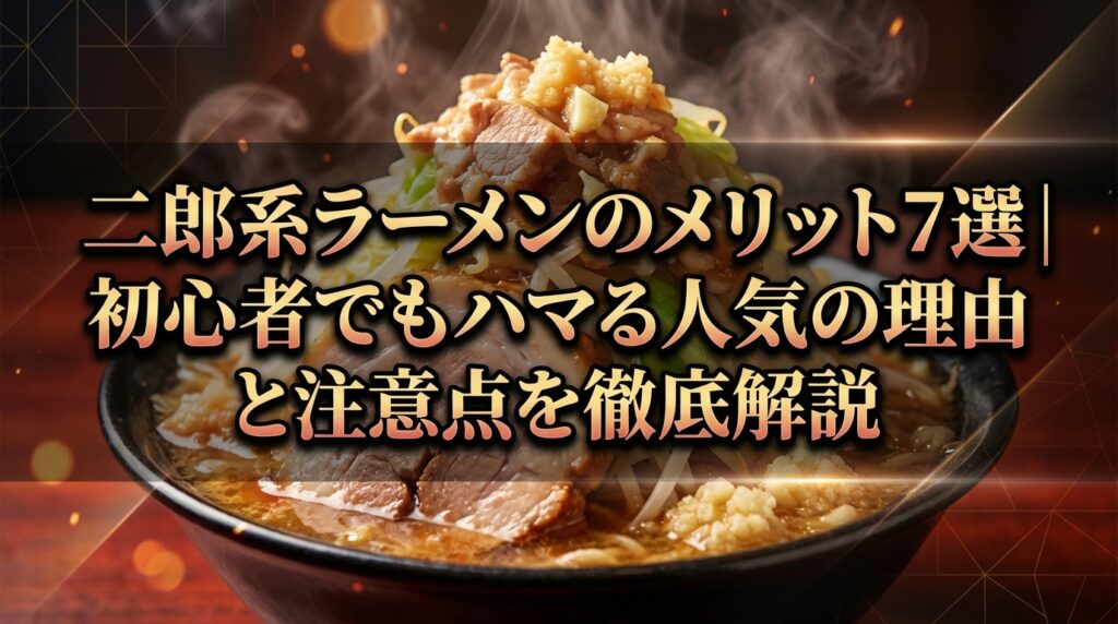 二郎系ラーメンのメリット7選｜初心者でもハマる人気の理由と注意点を徹底解説