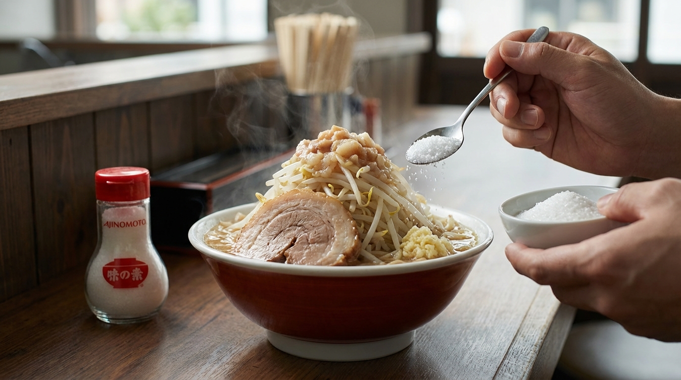 二郎系ラーメンへの味の素の入れ方|量の目安と注意点