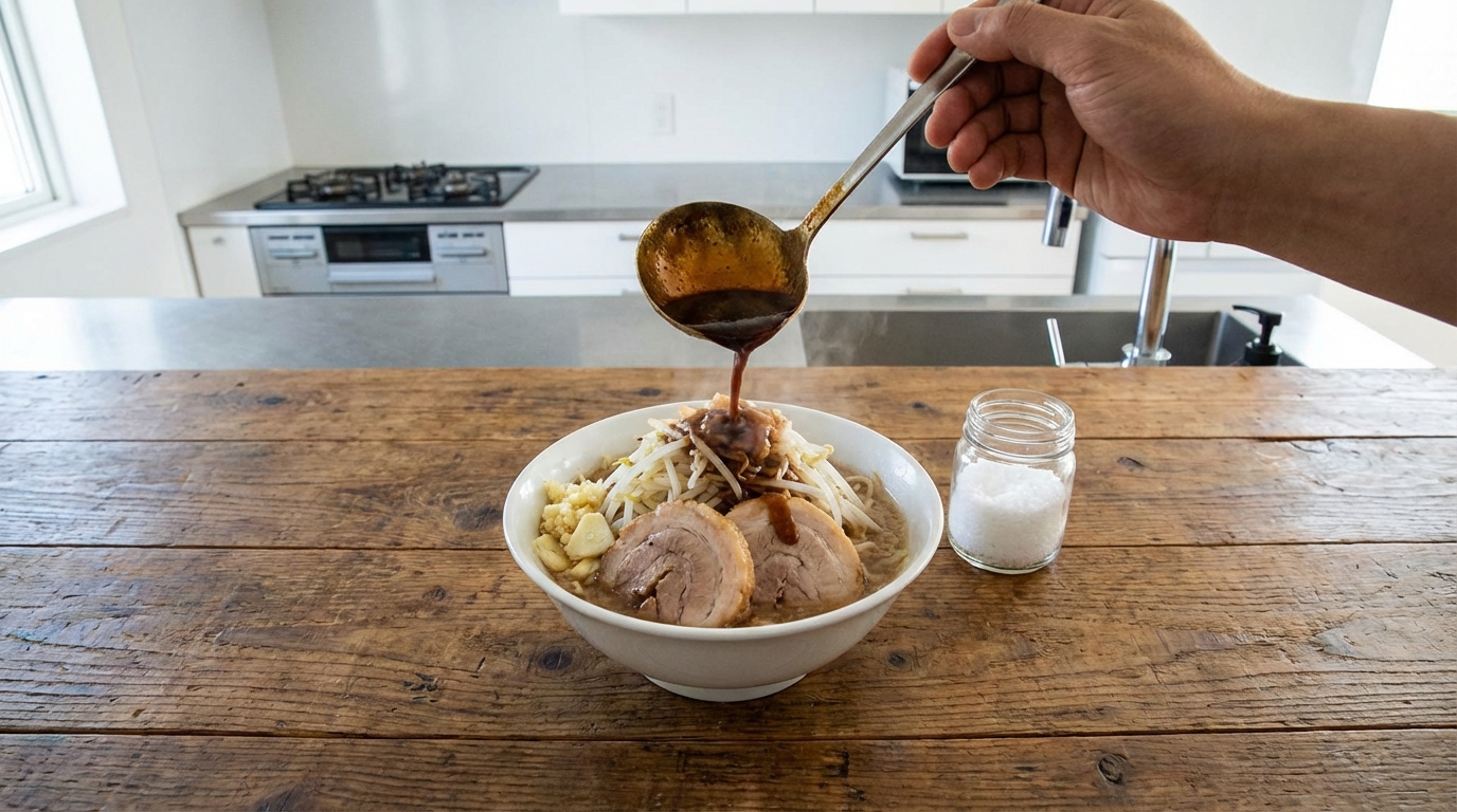 【実践レシピ】味の素を使った二郎系タレの作り方