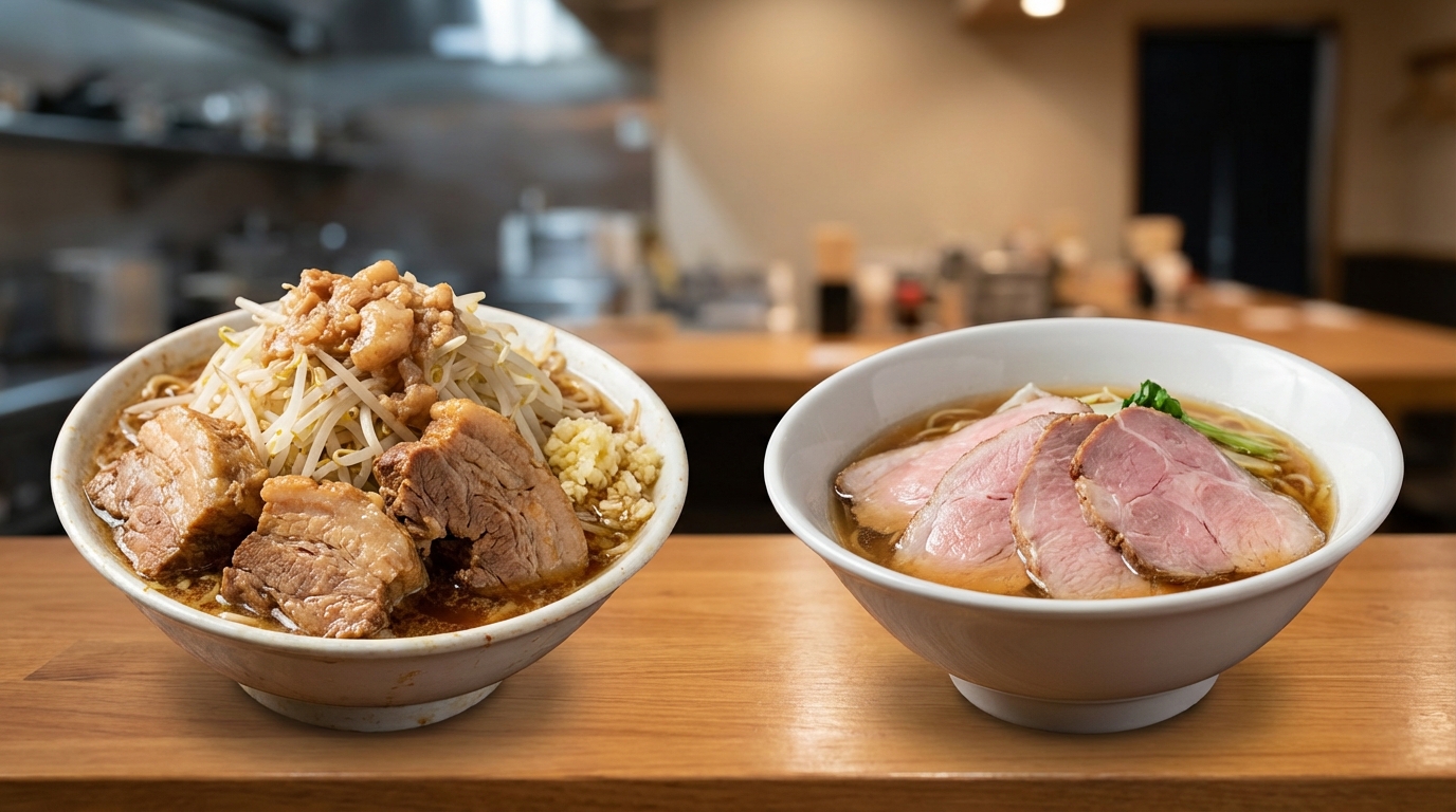 本家ラーメン二郎とインスパイア店の肉の違い