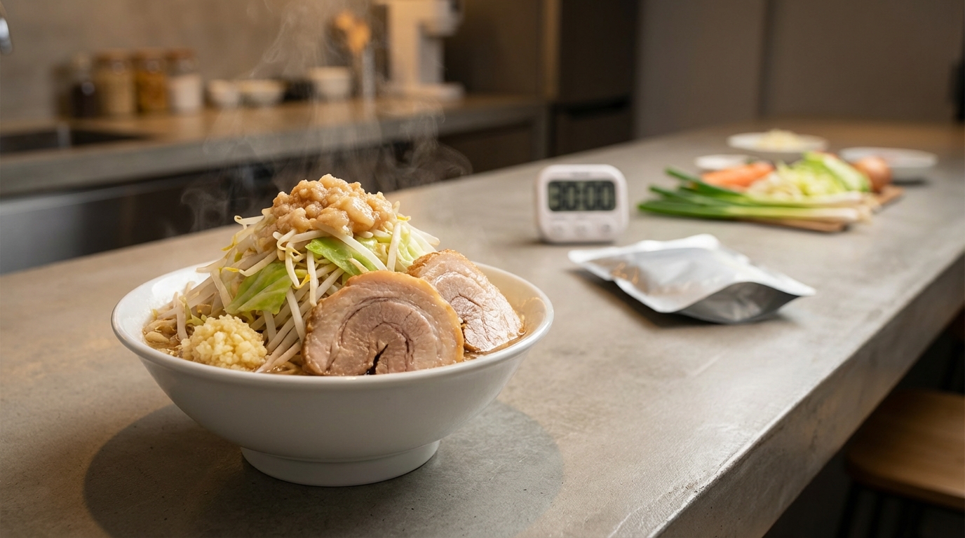 二郎系ラーメンの素とは？30分で店の味を再現できる仕組み