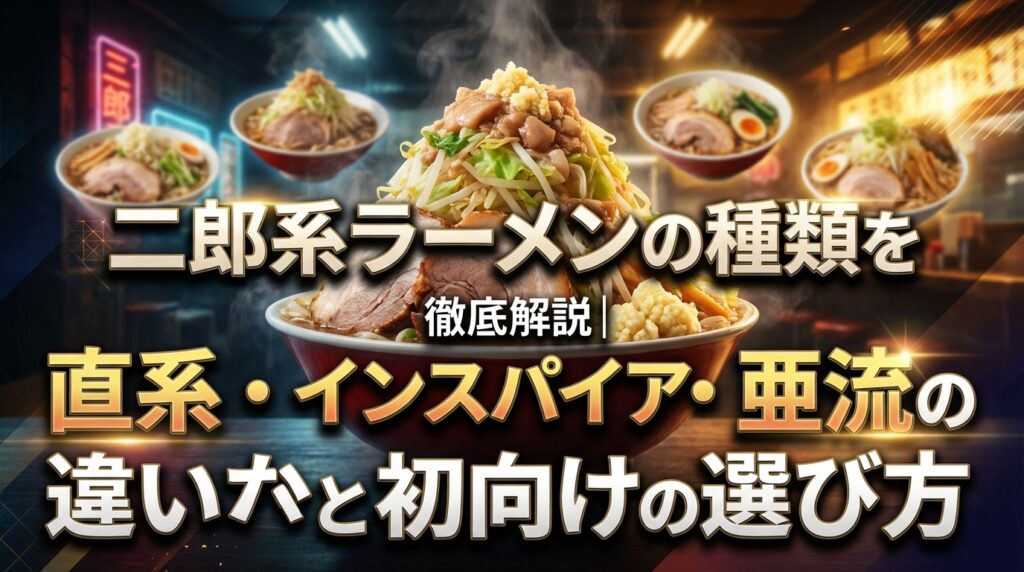 二郎系ラーメンの種類を徹底解説｜直系・インスパイア・亜流の違いと初心者向けの選び方