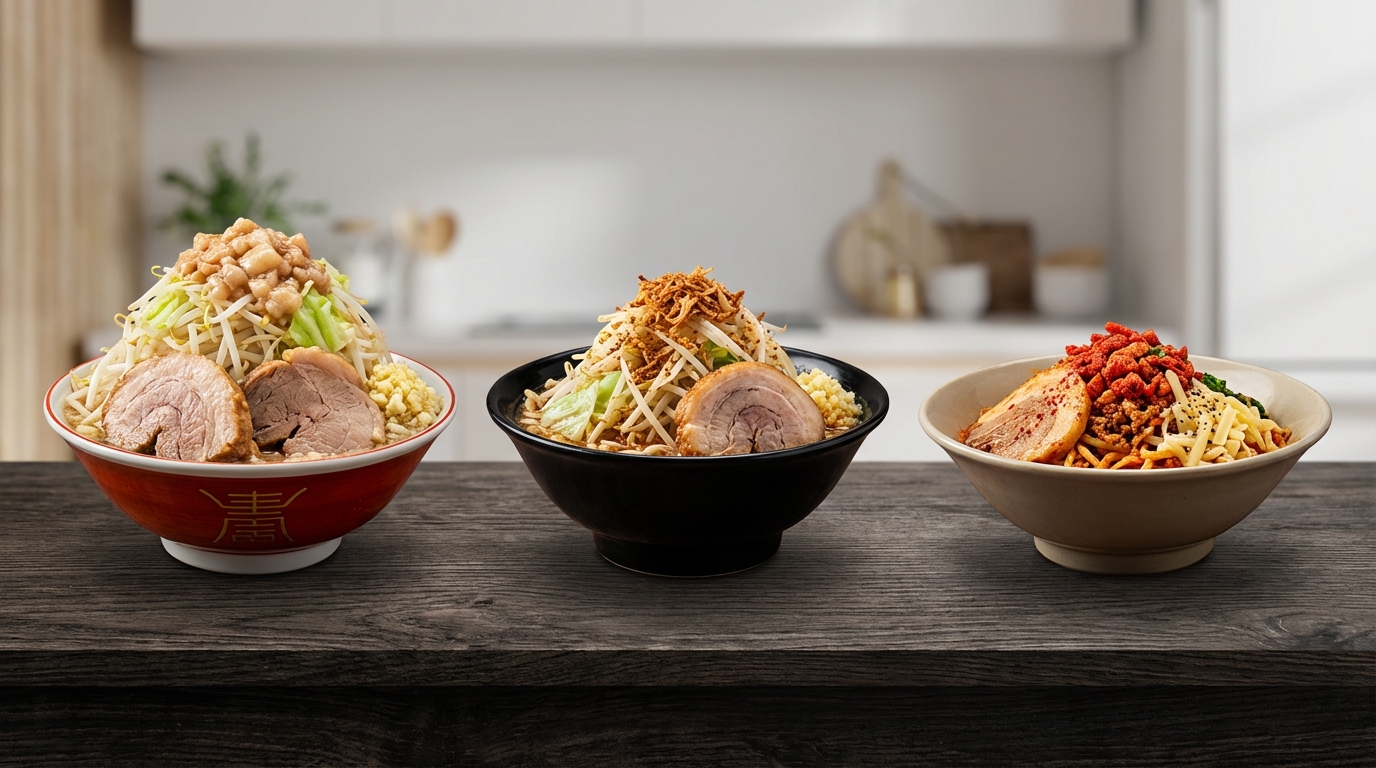 二郎系ラーメンは3種類|直系・インスパイア・亜流の違い早見表