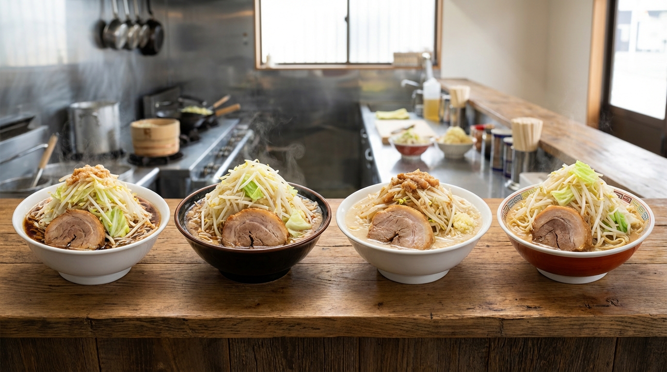 【種類①】直系ラーメン二郎の特徴と店舗ごとの味の違い