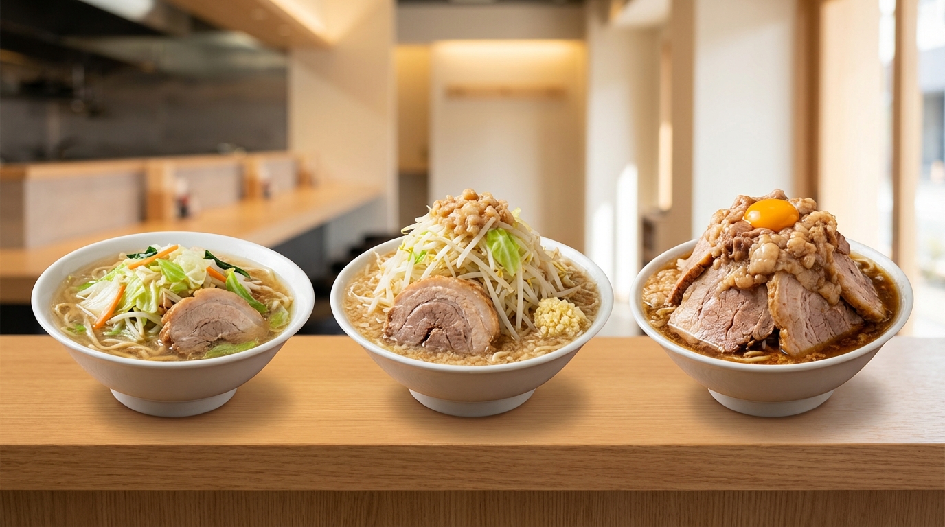 タイプ別|あなたに合った二郎系ラーメンの種類の選び方