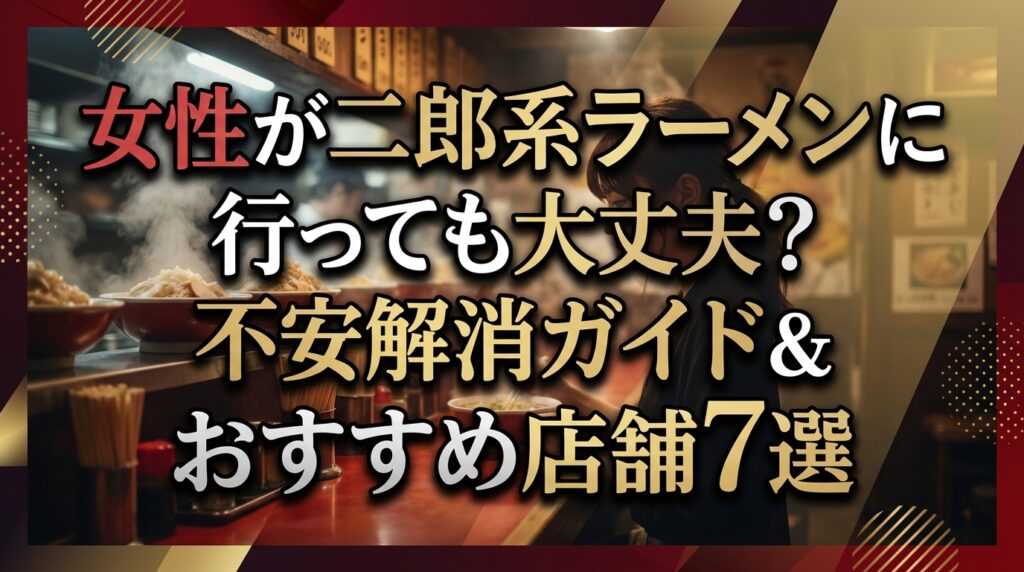 女性が二郎系ラーメンに行っても大丈夫？不安解消ガイド＆おすすめ店舗7選