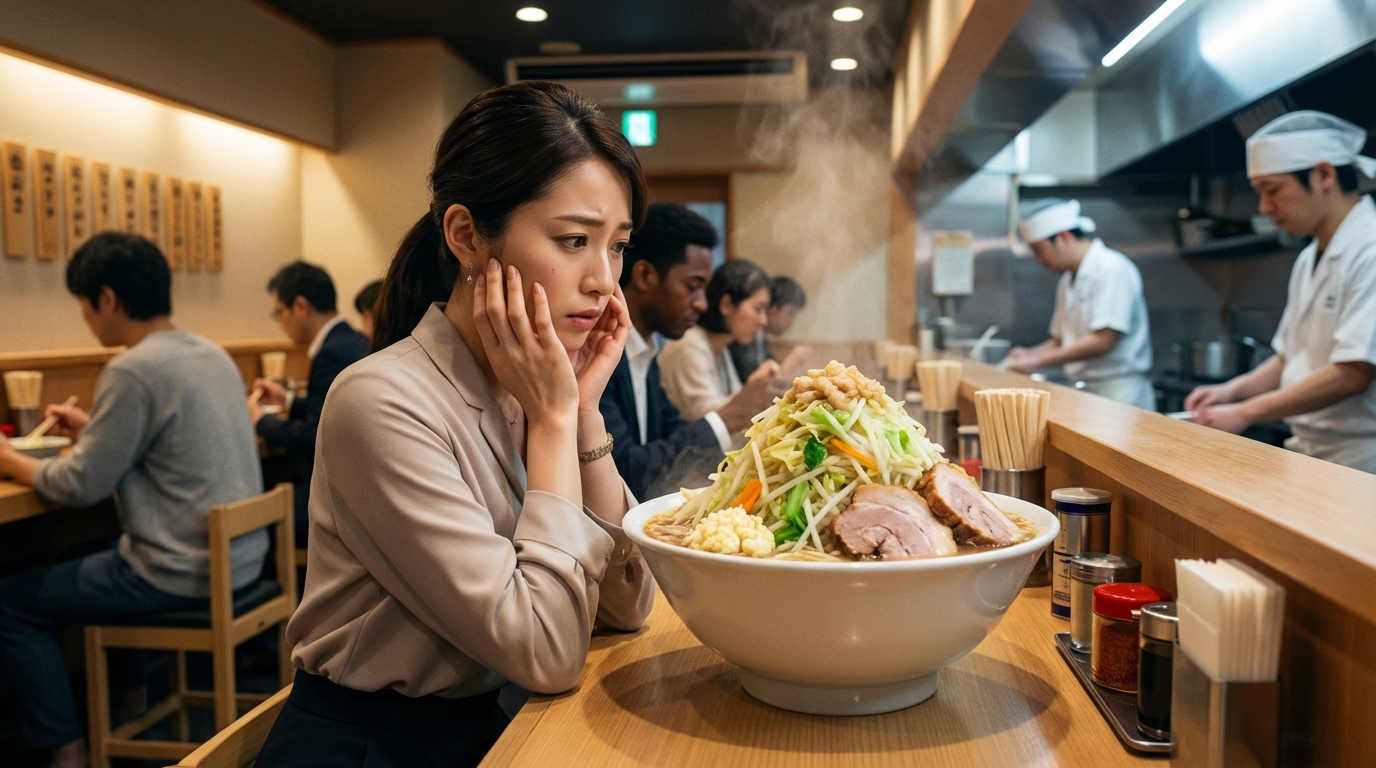 女性が二郎系ラーメンで感じる5つの不安とその実態