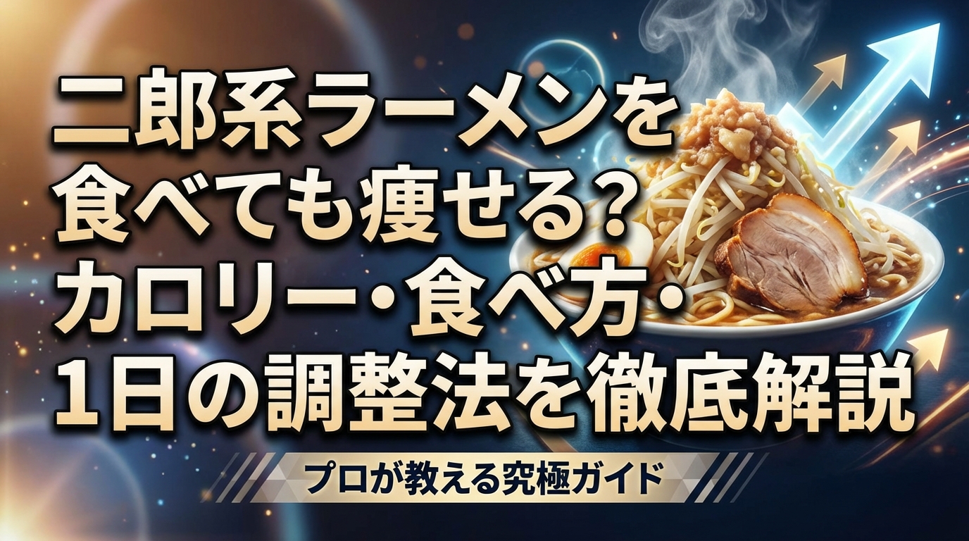 二郎系ラーメンを食べても痩せる?カロリー・食べ方・1日の調整法を徹底解説