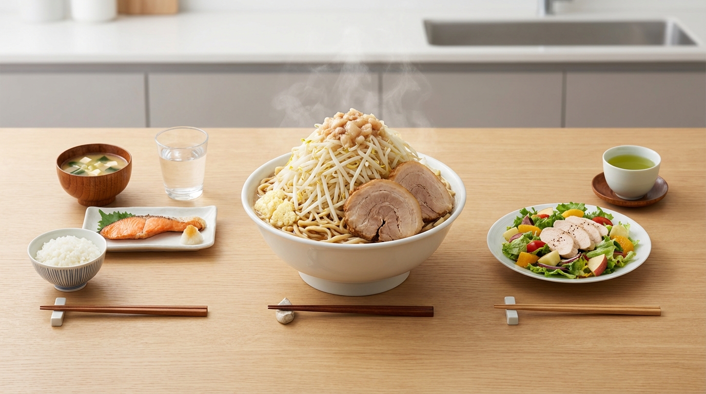 二郎系を食べる日の1日トータル食事プラン