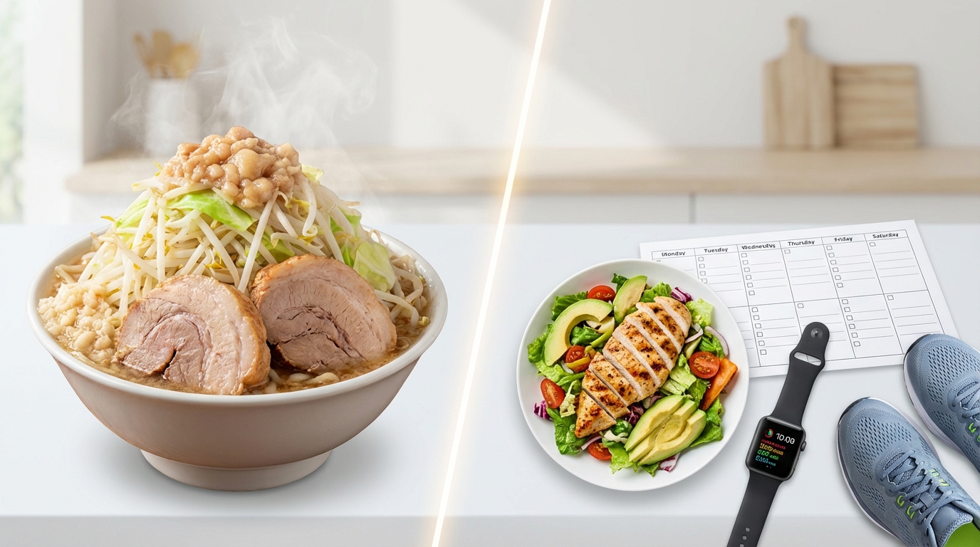 二郎系ラーメンは週何回までOK?無理なく痩せる週間スケジュール