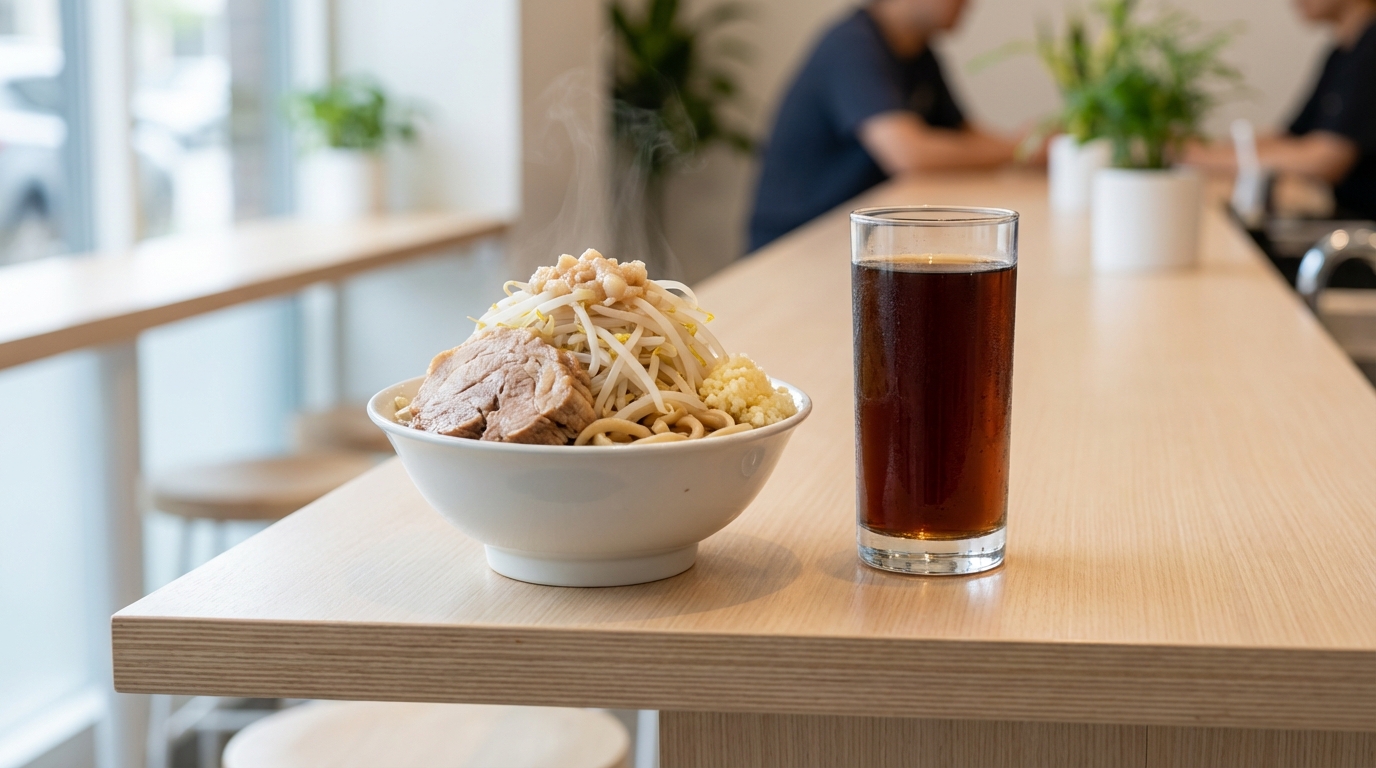 【結論】二郎系ラーメンに黒烏龍茶を飲む効果と正しい量・タイミング