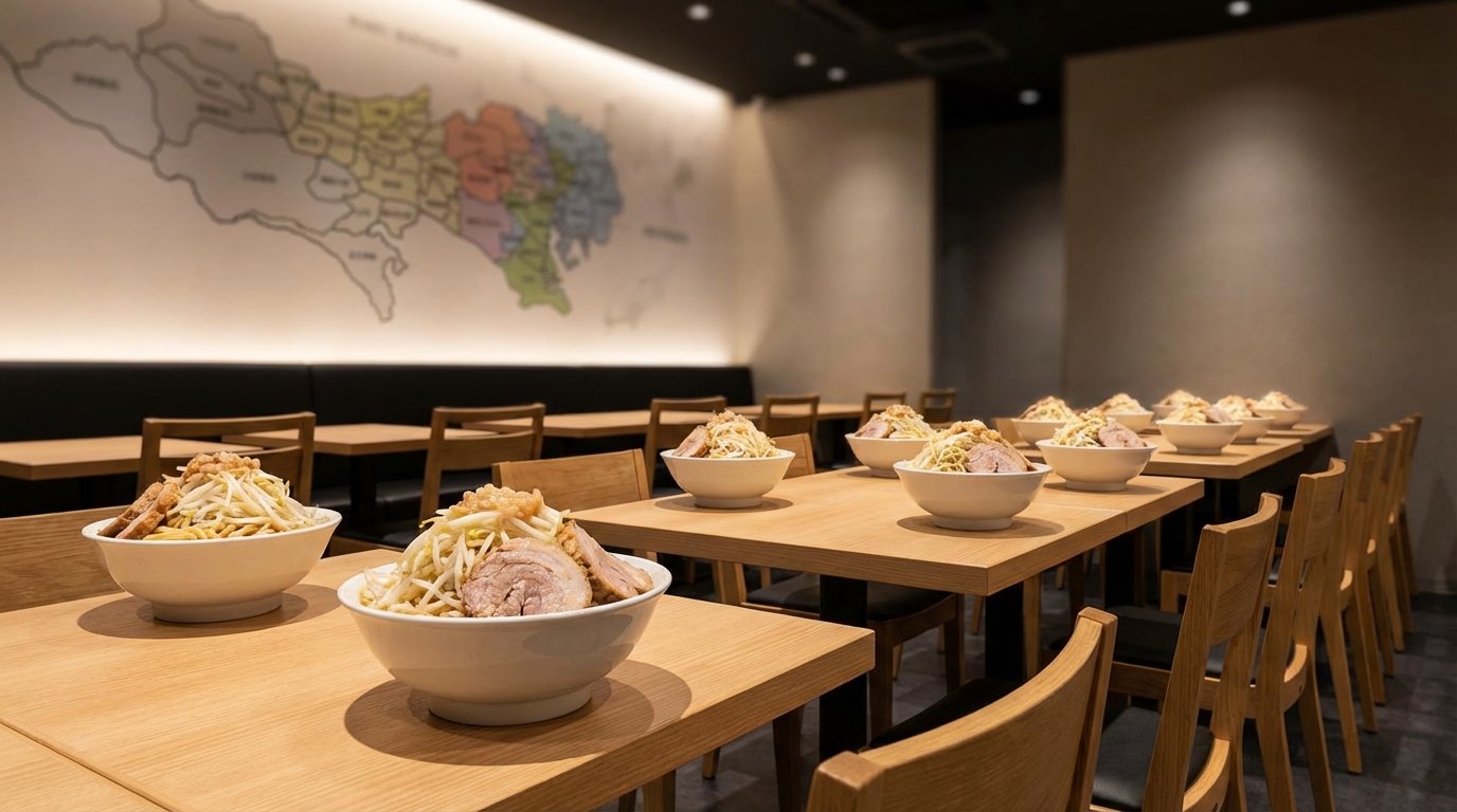 【エリア別】テーブル席がある二郎系ラーメン店一覧