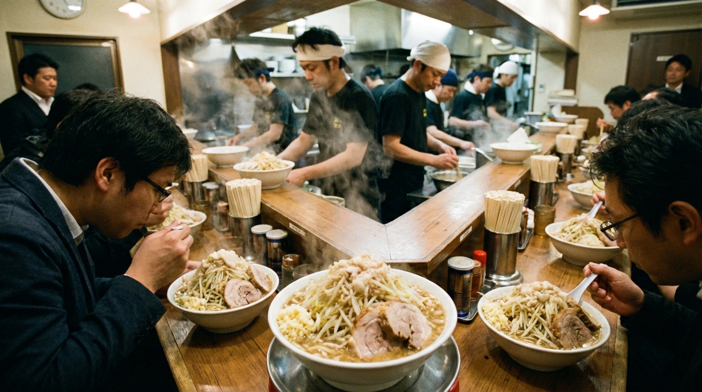 なぜ二郎系ラーメンはカウンター席が多いのか?