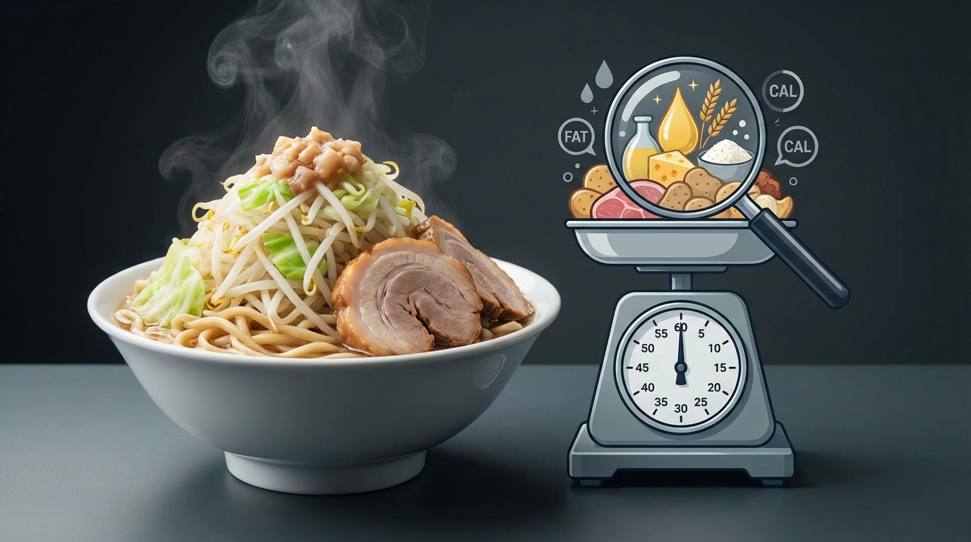 二郎系ラーメンが太る理由を栄養成分から分析