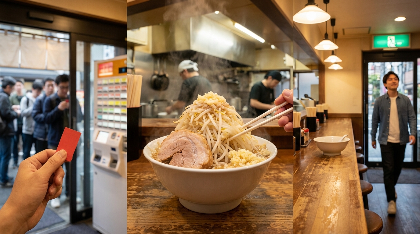 初めての二郎系ラーメン|入店から退店までの完全シミュレーション