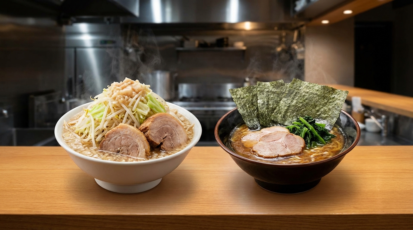 二郎系と家系のスープの違い|同じ豚骨でも別物