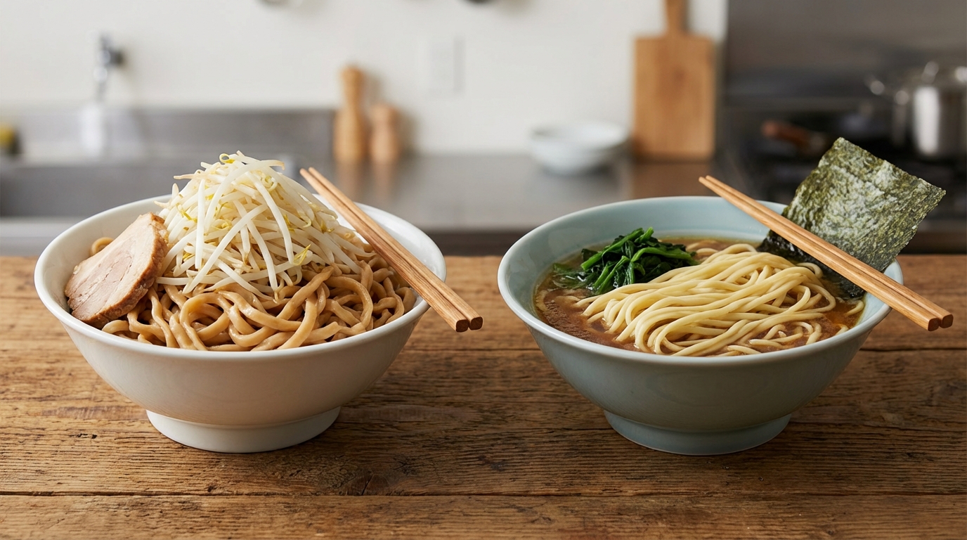 二郎系と家系の麺の違い|太さ・食感で見分ける