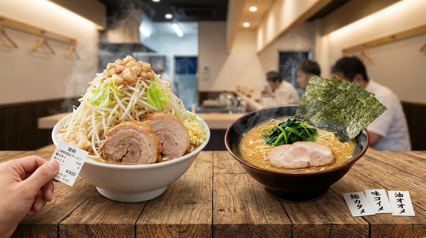 二郎系と家系の注文方法の違い|初心者必見の作法